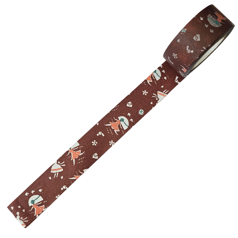 Classiky Love Letter Masking Tape - Brown (2.2cm)