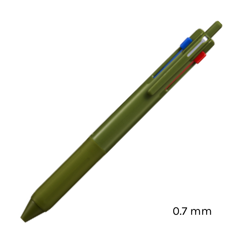 Uni Jetstream 3-Colour Ballpoint Pen - Dark Olive 0.7