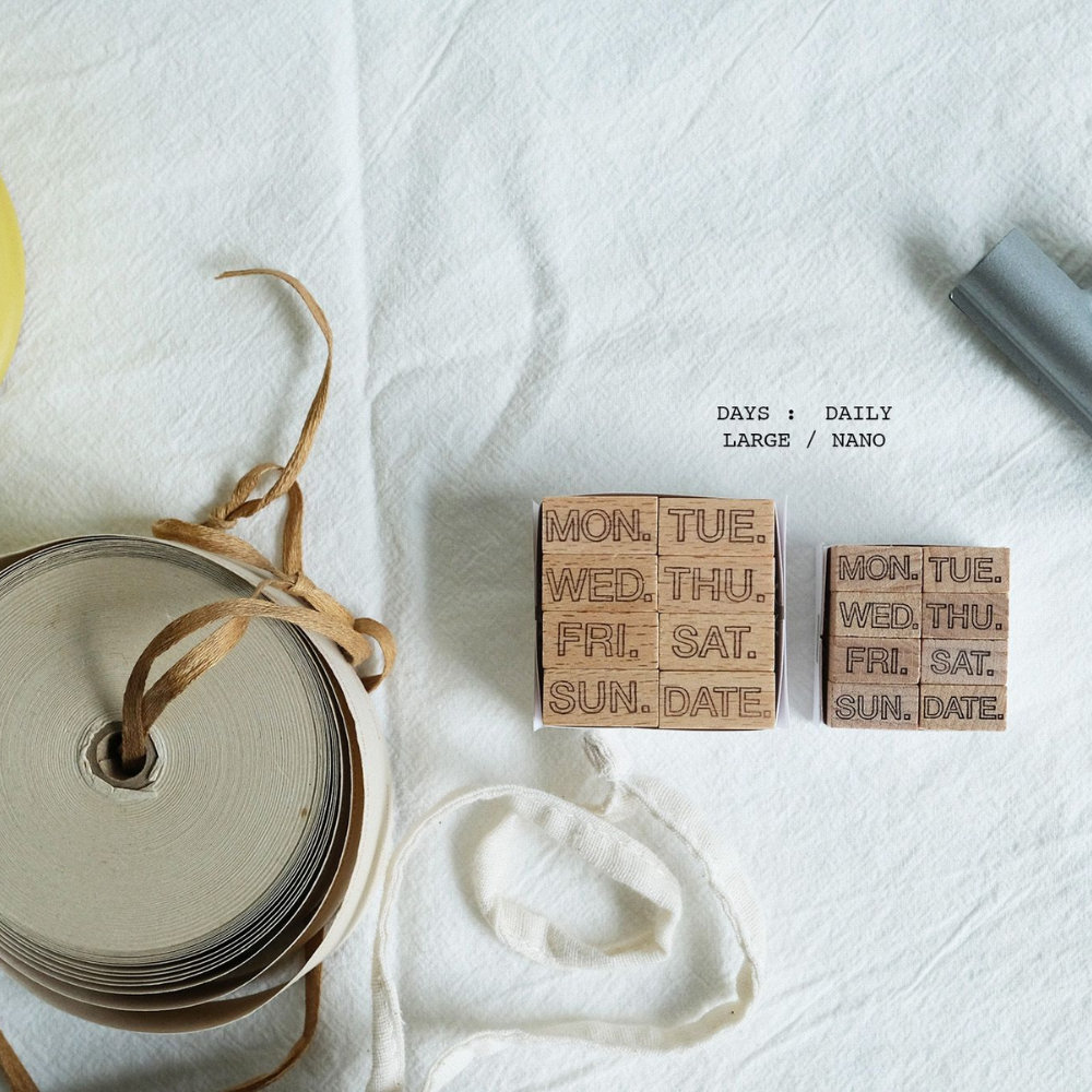 Kurukynki DAYS Rubber Stamp Set - Date L