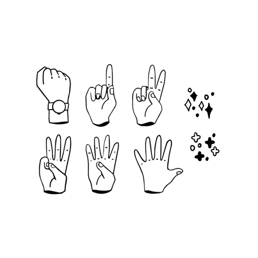 Kurukynki DAY TO DAY Rubber Stamp Set - Zero to Five