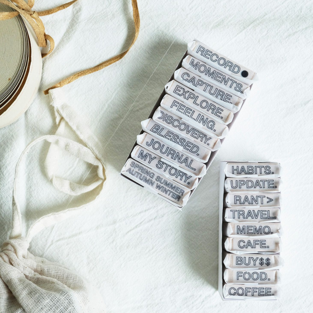 Kurukynki DAYS Rubber Stamp Set - Word Set A (10 options)