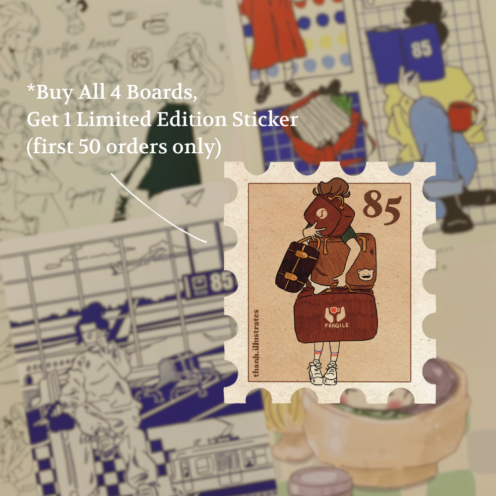 85 Rue Tranquille x thanh.illustrates Gumpy Girl Sticker