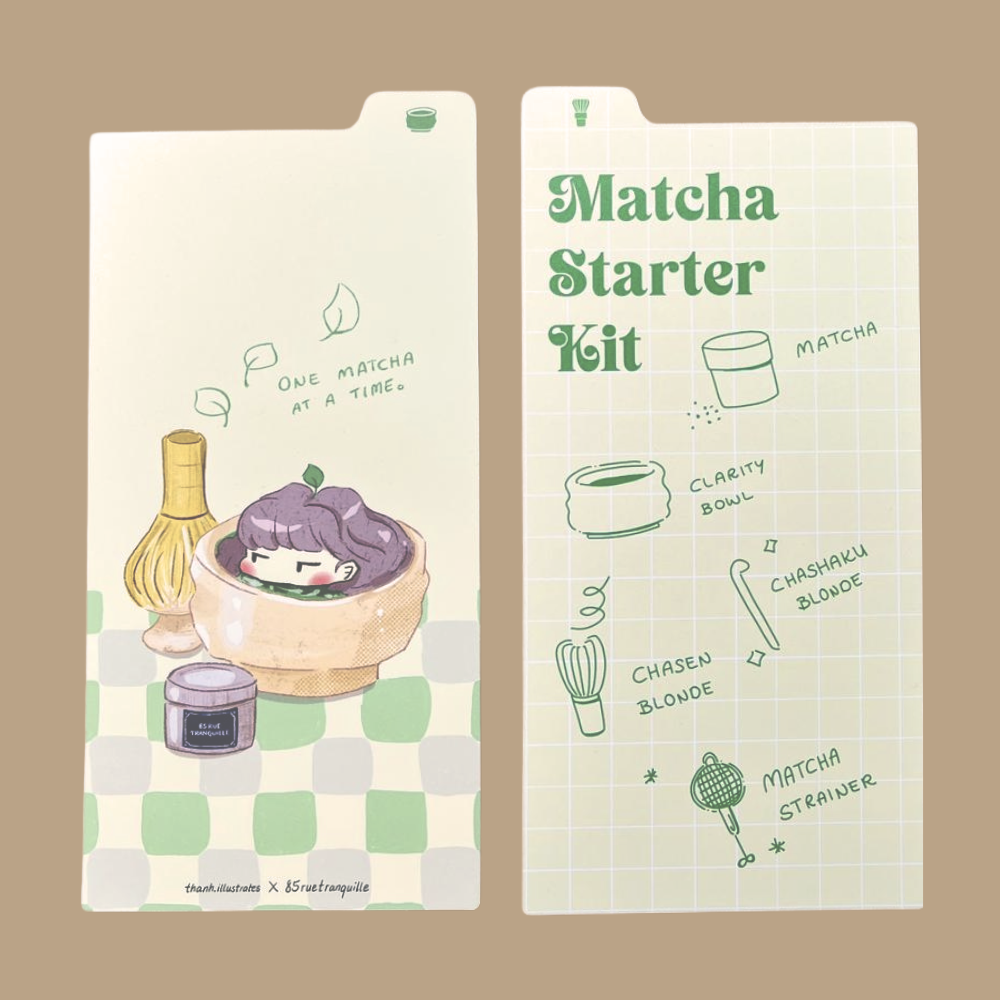 85 Rue Tranquille x thanh.illustrates Gumpy Girl Writing Mat - Matcha Edition (TN Regular Size)