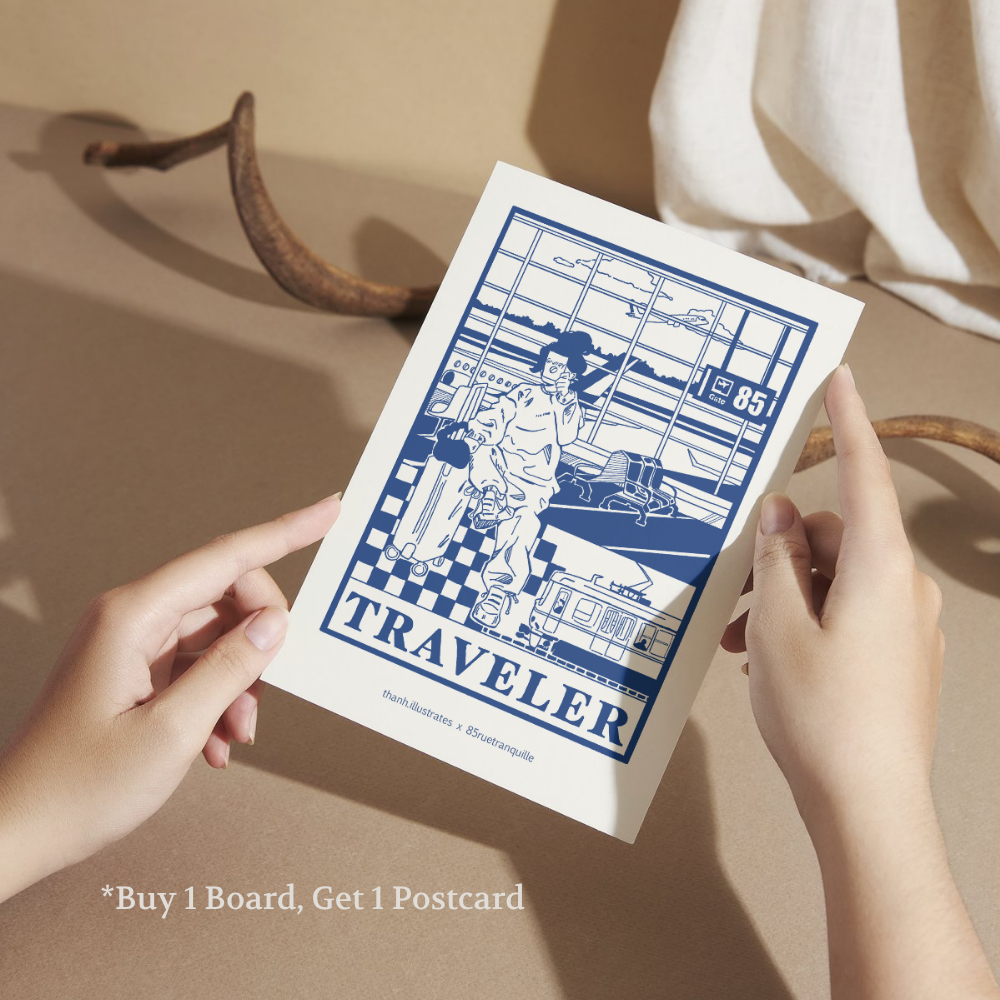 85 Rue Tranquille x thanh.illustrates Gumpy Girl Postcard - Traveler Edition