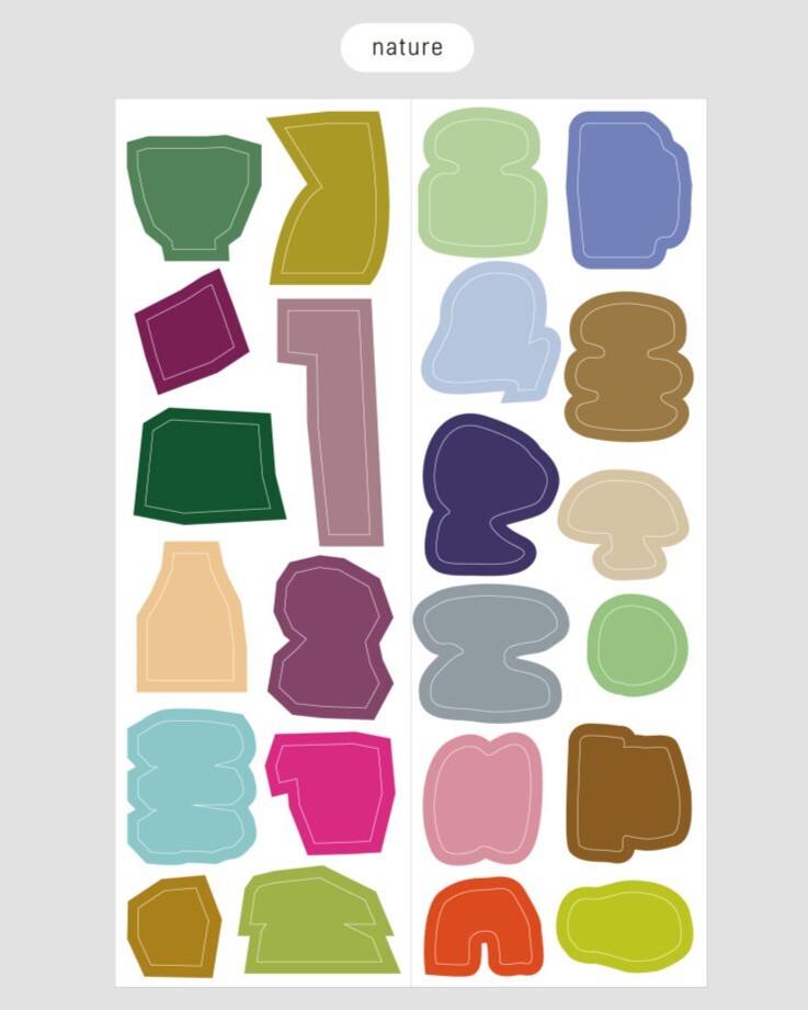 Analogue Keeper Shape Sticker Set - Nature (4 sheets)