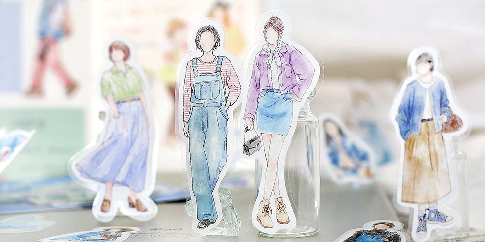 BGM OOTD Sticker Set - Love Denim