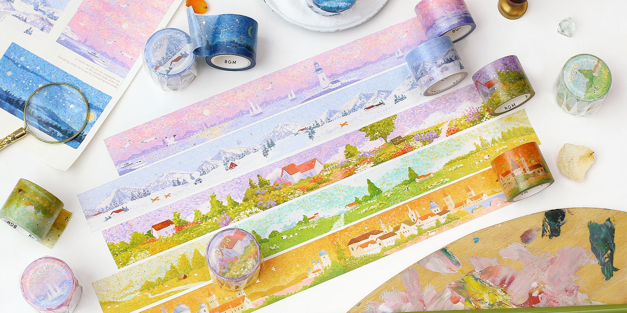 Winter Snow Festival - BGM Washi Tape 20mm Masking Tape Foil Stamping