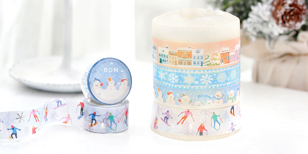 BGM Washi Tape - Winter Town (2cm)