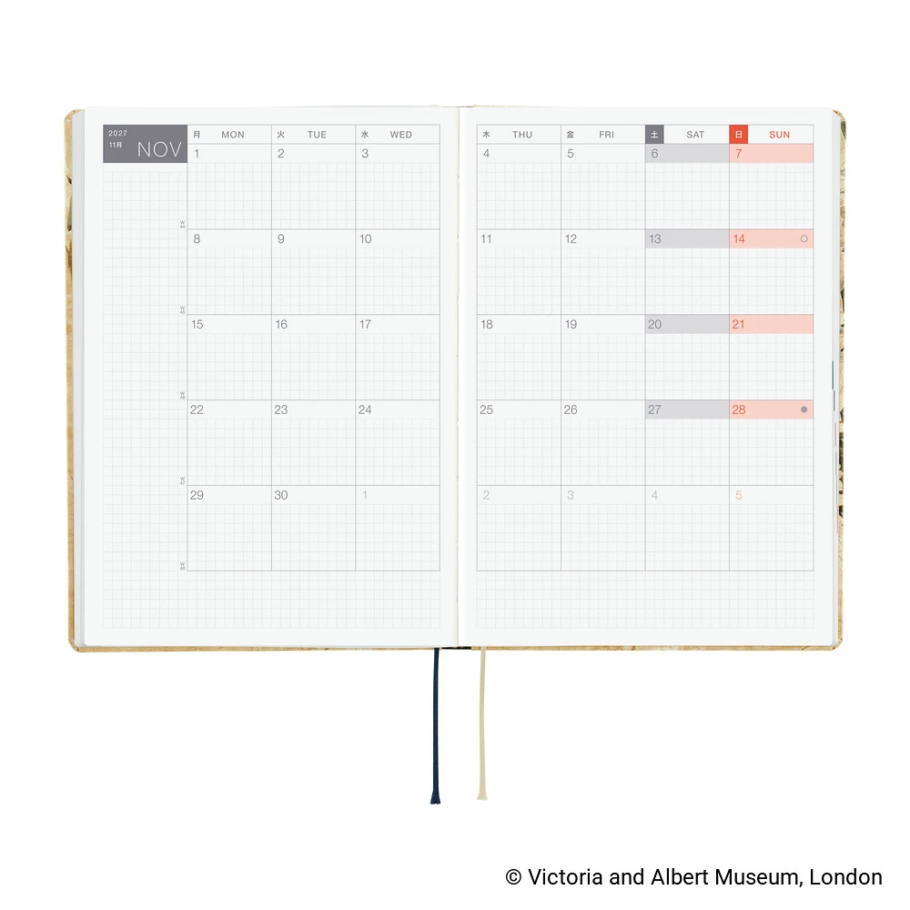 Hobonichi Techo A5 HON - V&A Series: Vine (English)