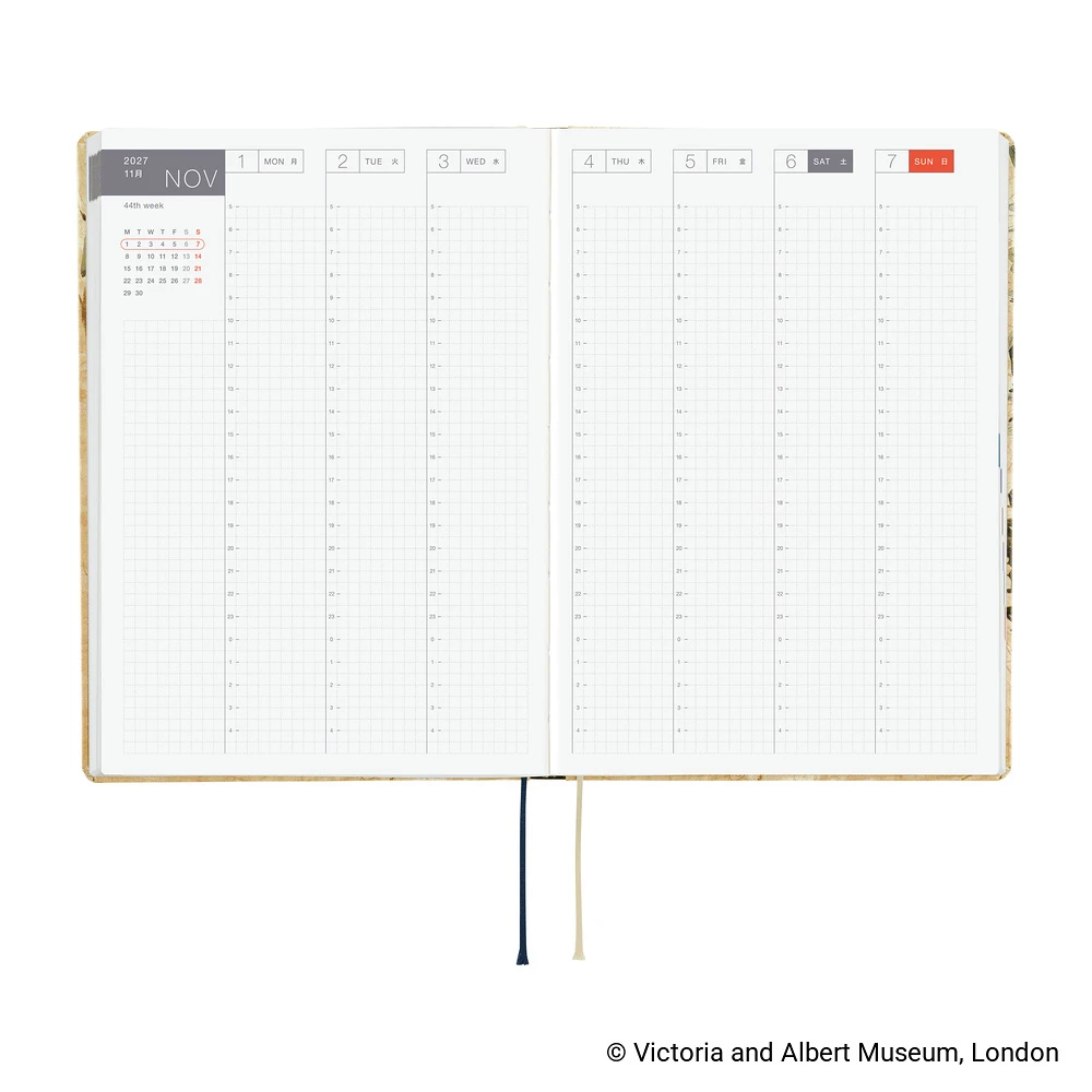 Hobonichi Techo A5 HON - V&A Series: Vine (English)
