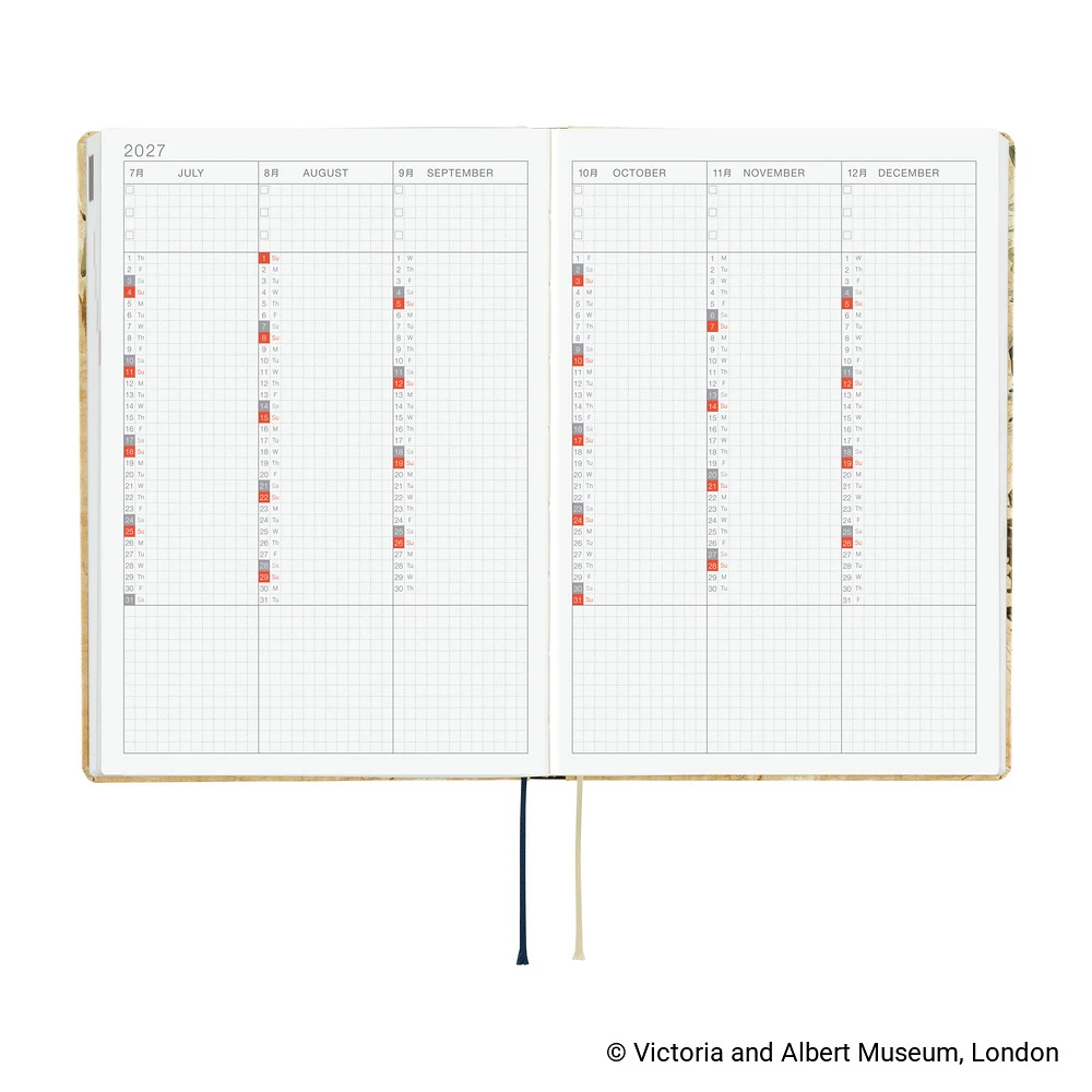 Hobonichi Techo A5 HON - V&A Series: Vine (English)