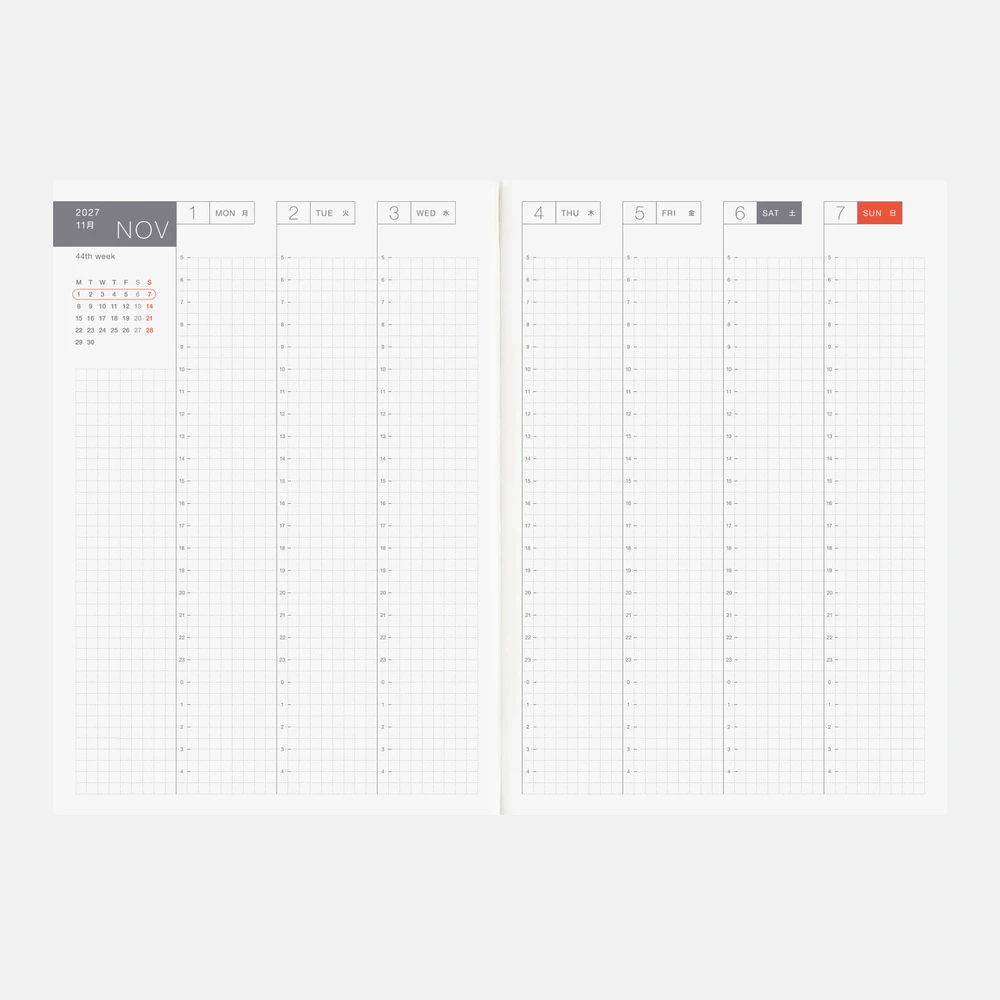 Hobonichi Techo 2027 A5 Cousin Book (English)