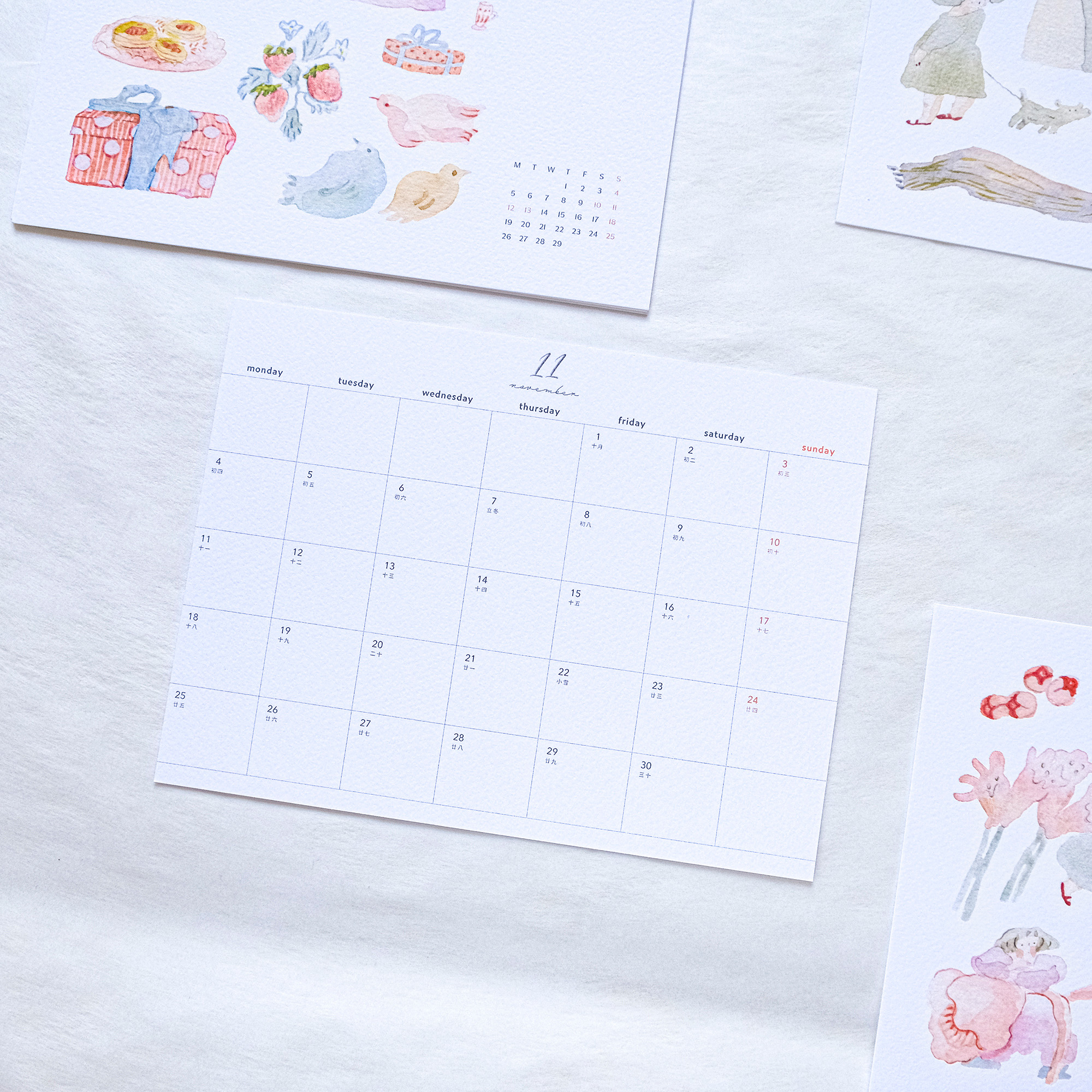 dodolulu 2024 Monthly Desk Calendar (A5 Card)