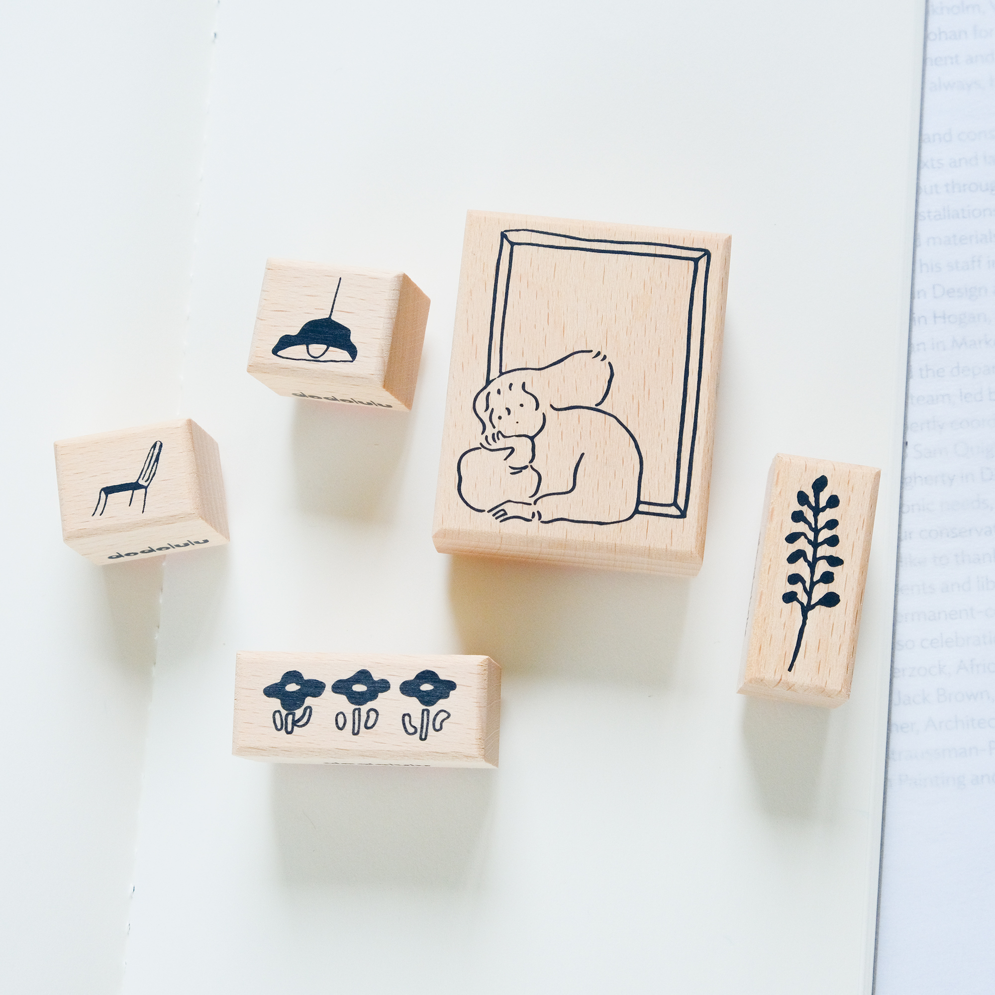 dodolulu Rubber Stamp Set - By the Window