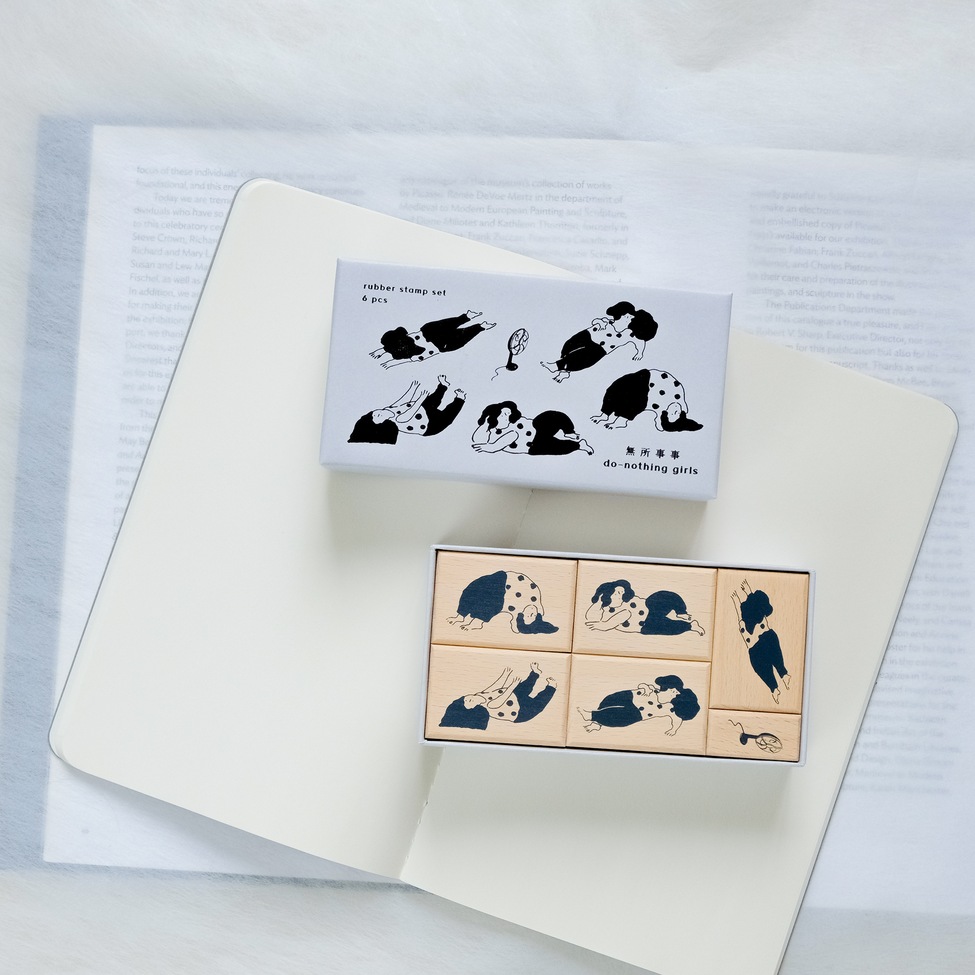 Bullet journal day of the week stamps set, Japanese rubber stamps