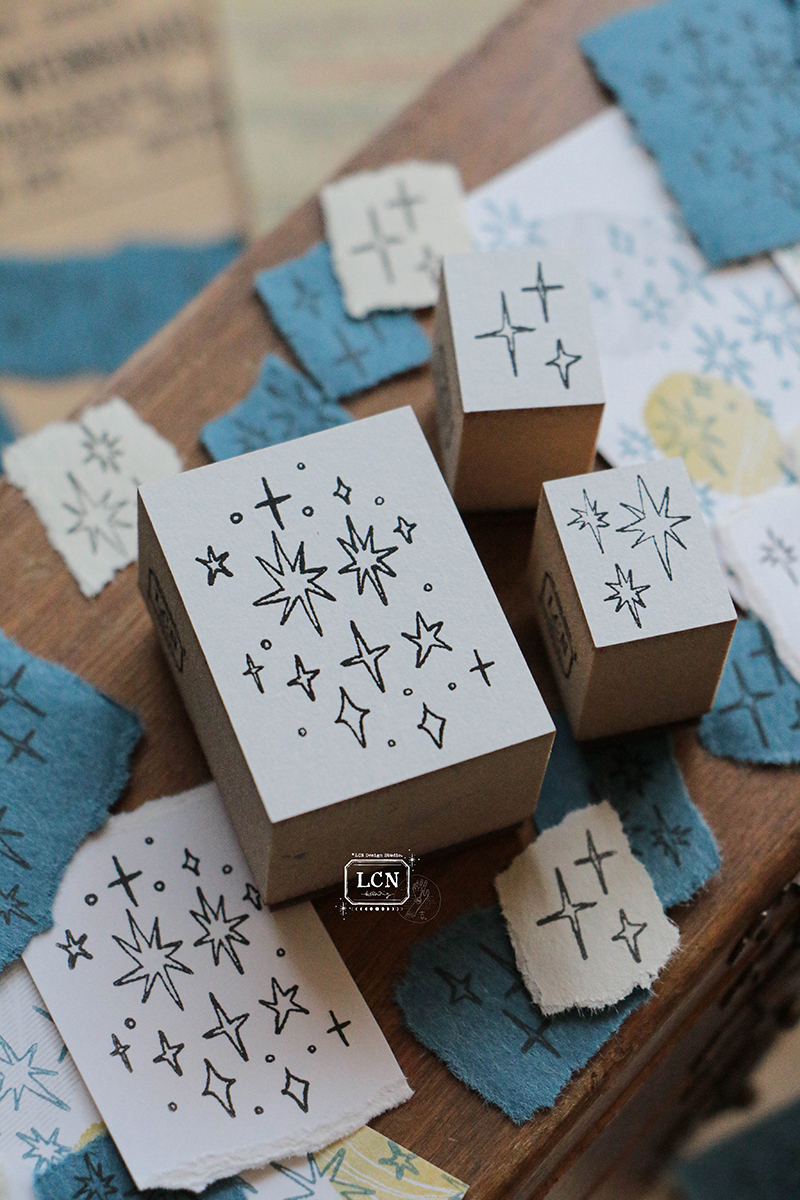 Lin Chia Ning Rubber Stamp Set - Hand-Draw Stars M