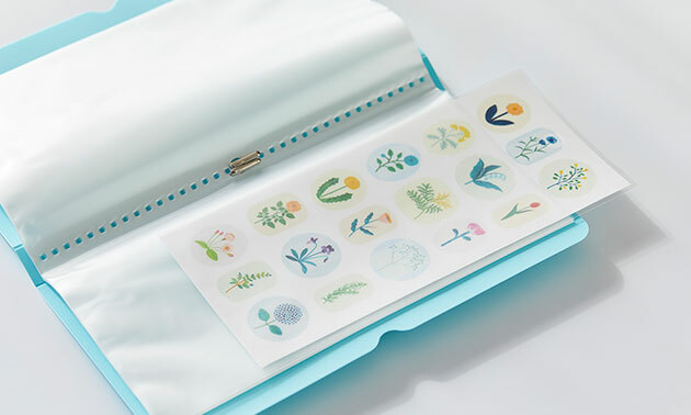 KING JIM OTONA Sticker File For Sticker Sheet (4 colours)