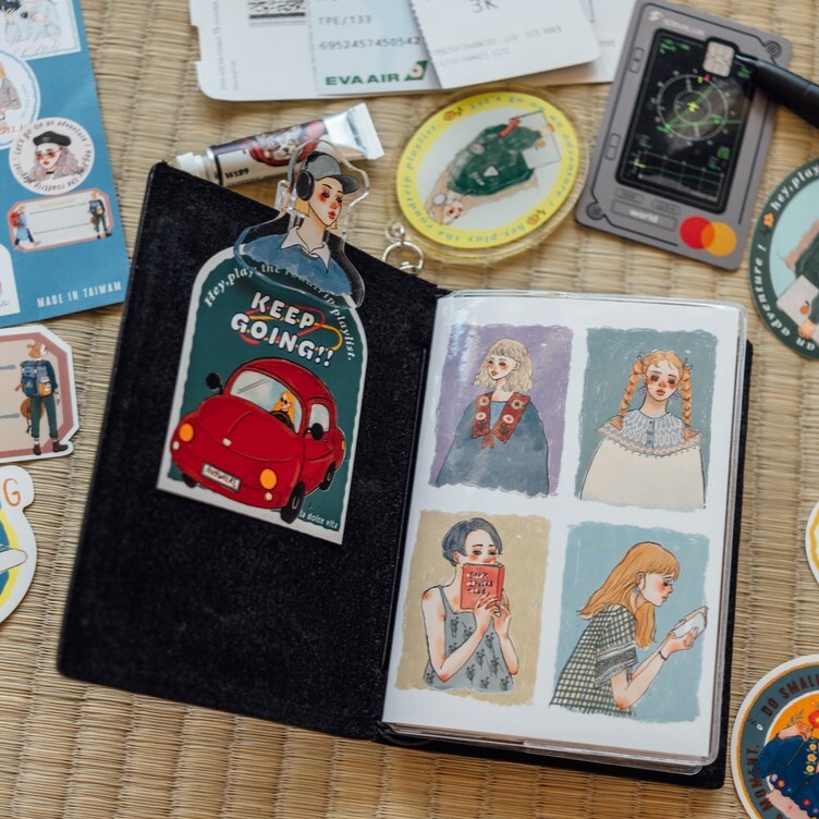 La Dolce Vita Notebook - Woman Portrait (Passport Size)