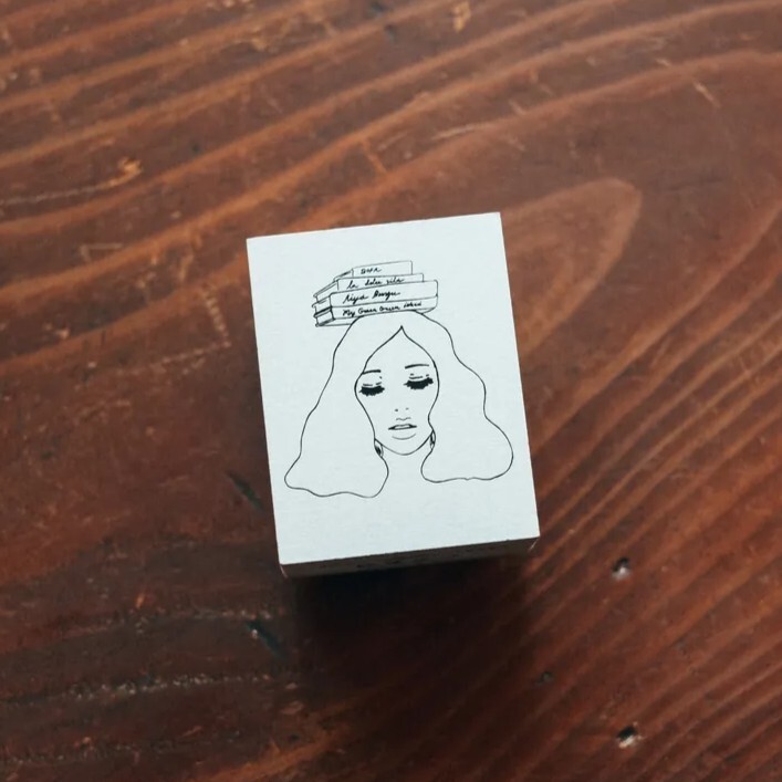 La Dolce Vita Rubber Stamp - Library Girl