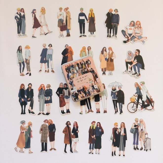 La Dolce Vita Tin Box Sticker Set - You And Me