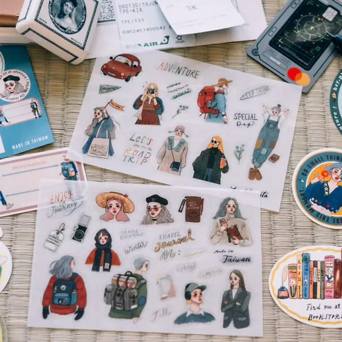 La Dolce Vita Transfer Sticker Set - Let's Go On A Road Trip (2 sheets)