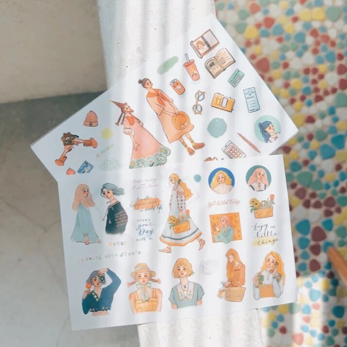 La Dolce Vita Transfer Sticker Set - The Song Of Hundred Blooms (2 sheets)