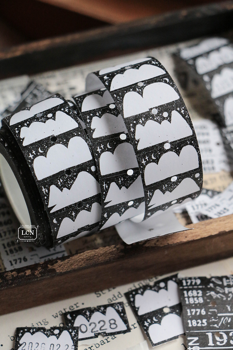 Lin Chia Ning Label Sticker Roll - Mountains