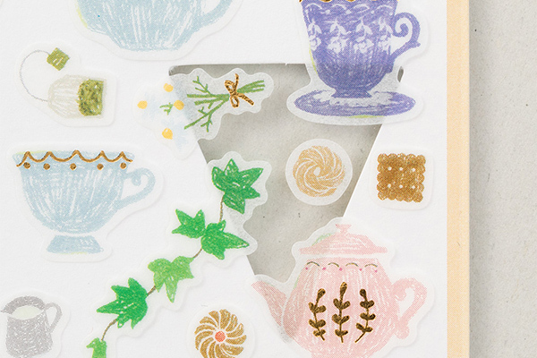 Midori Marché Washi Sticker Set - Tea