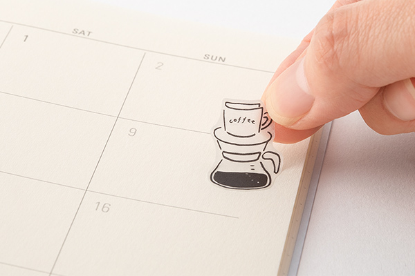 Midori Washi Sticker Set - Monotone Caf&eacute; (2 sheets)