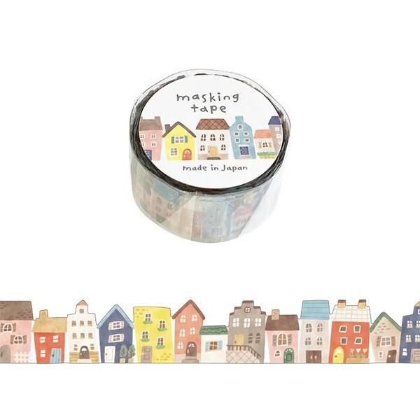 Mind Wave Die-Cut Washi Tape - Houses (1.8cm)