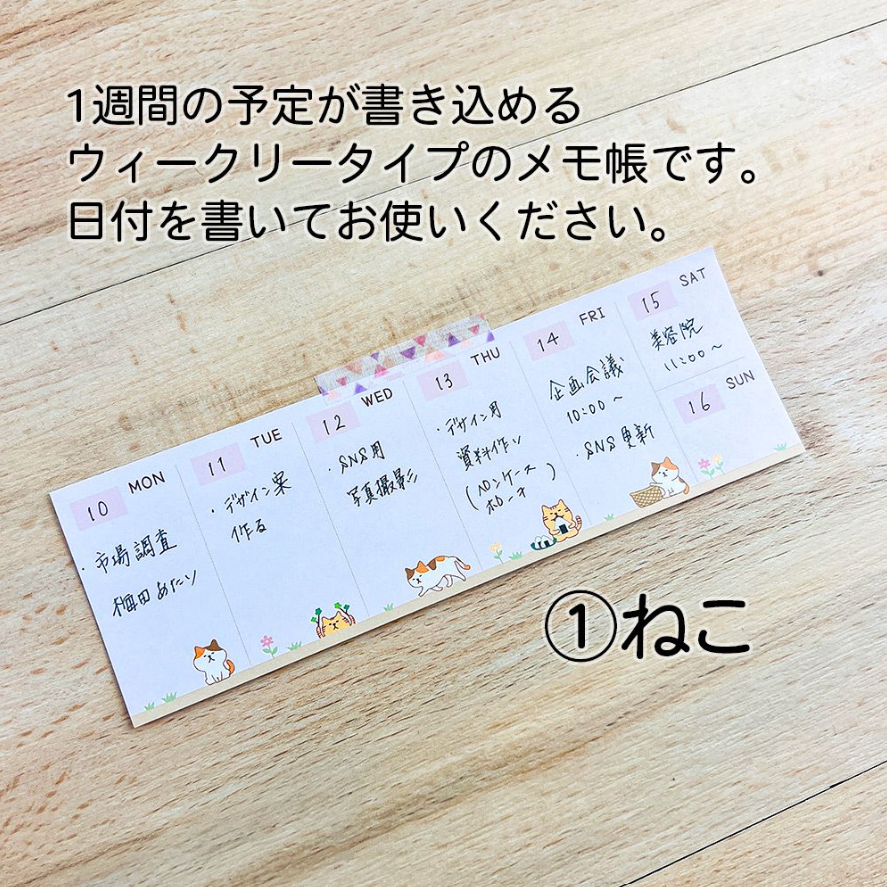 Pine Book Mini Memo Weekly Schedule Notepad