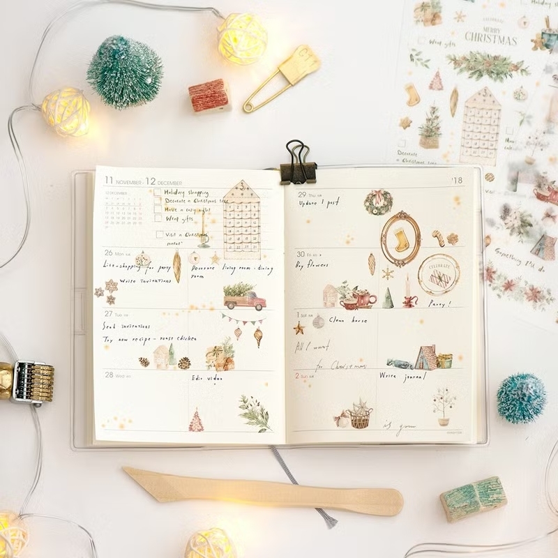 MU Print-On Sticker Set 22 - Christmas To-do List (2 sheets)
