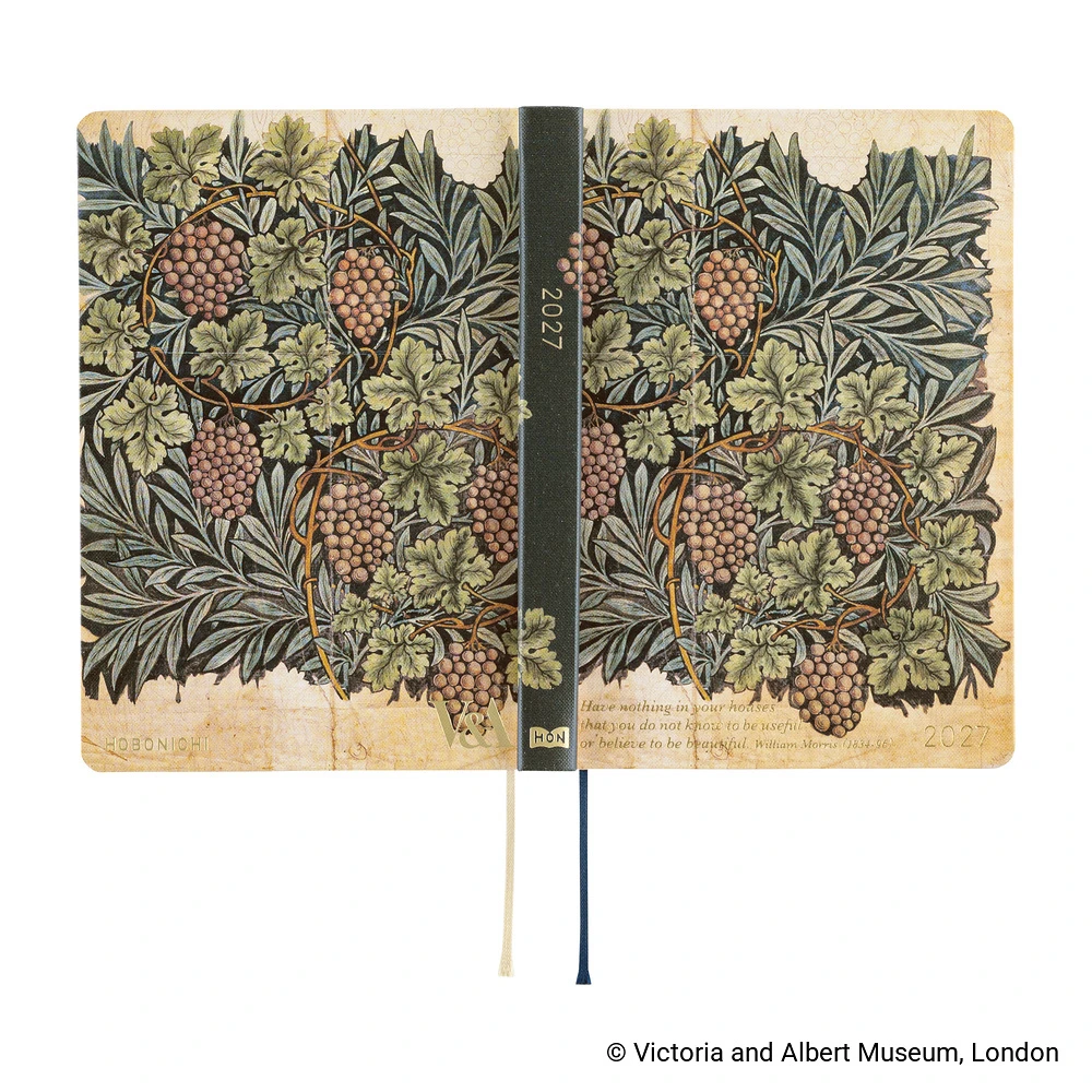 Hobonichi Techo A6 HON - V&A Series: Vine (Japanese)