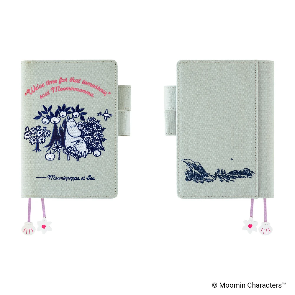 Hobonichi Techo A6 Original Cover - Moomin: My Yard (Pale Mint)