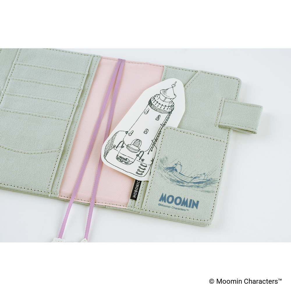 Hobonichi Techo A6 Original Cover - Moomin: My Yard (Pale Mint)