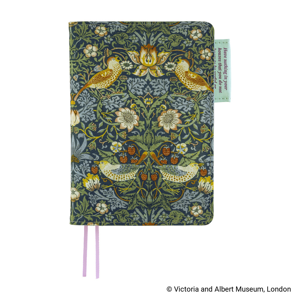 bino様ANDREA VENTURA/Trading Post チャッカー焦茶 Hobonichi Techo A6 Original Cover - V&A Series: Strawberry Thief