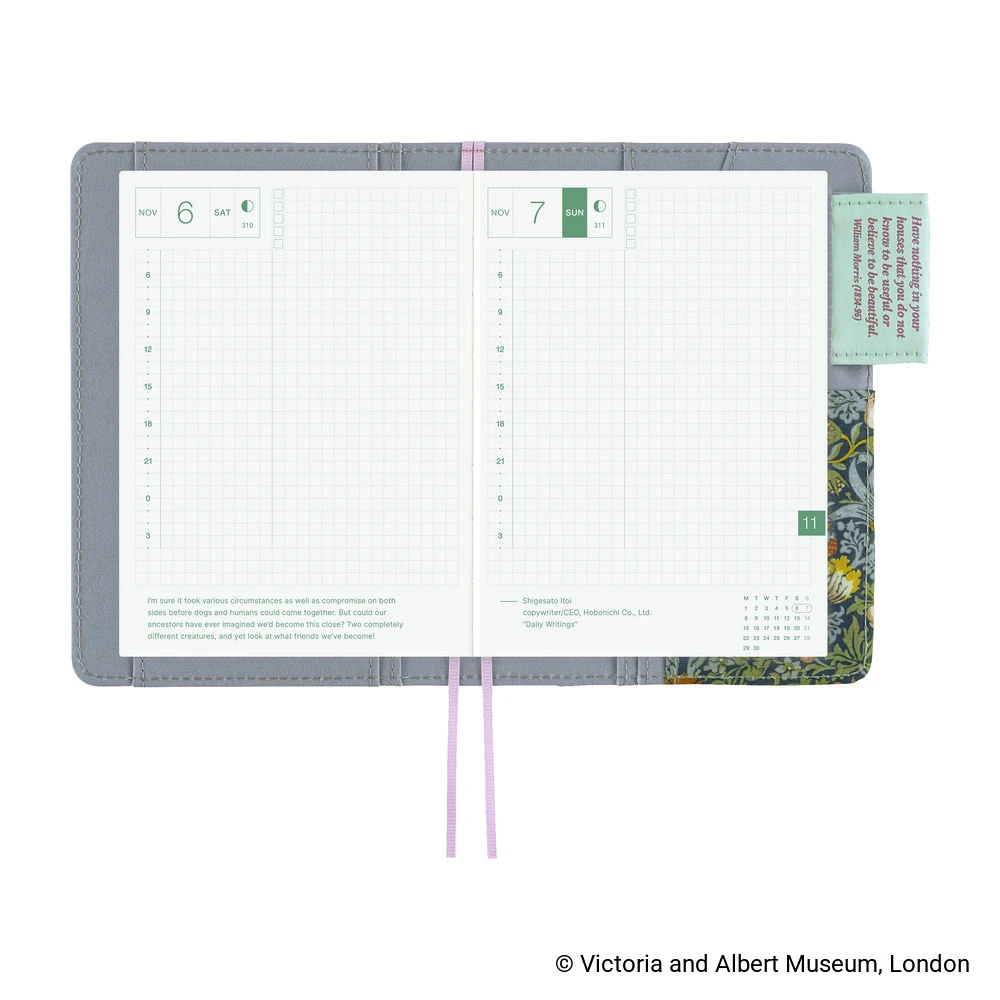 Hobonichi Techo A6 Original Cover - V&A Series: Strawberry Thief