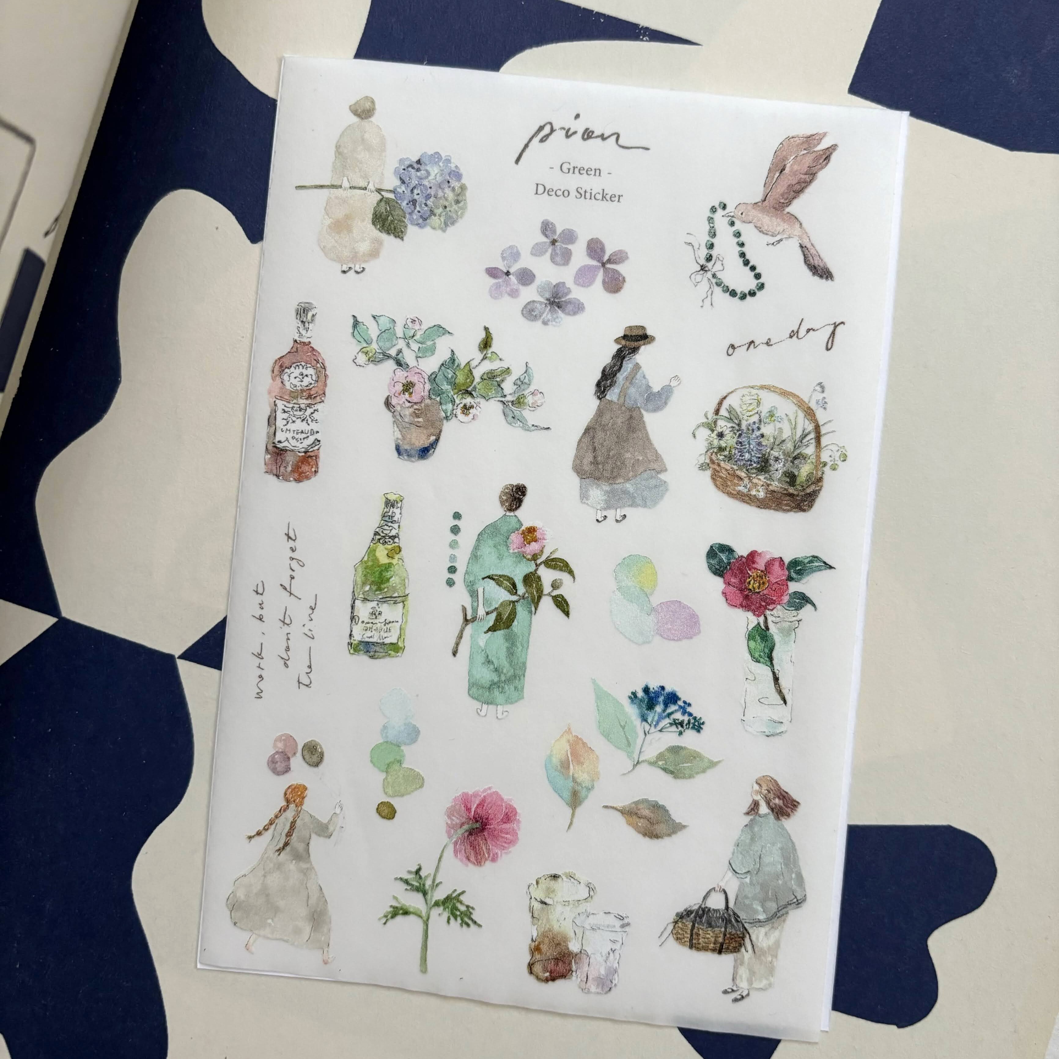 Pion Mini Girl Washi Sticker - Green