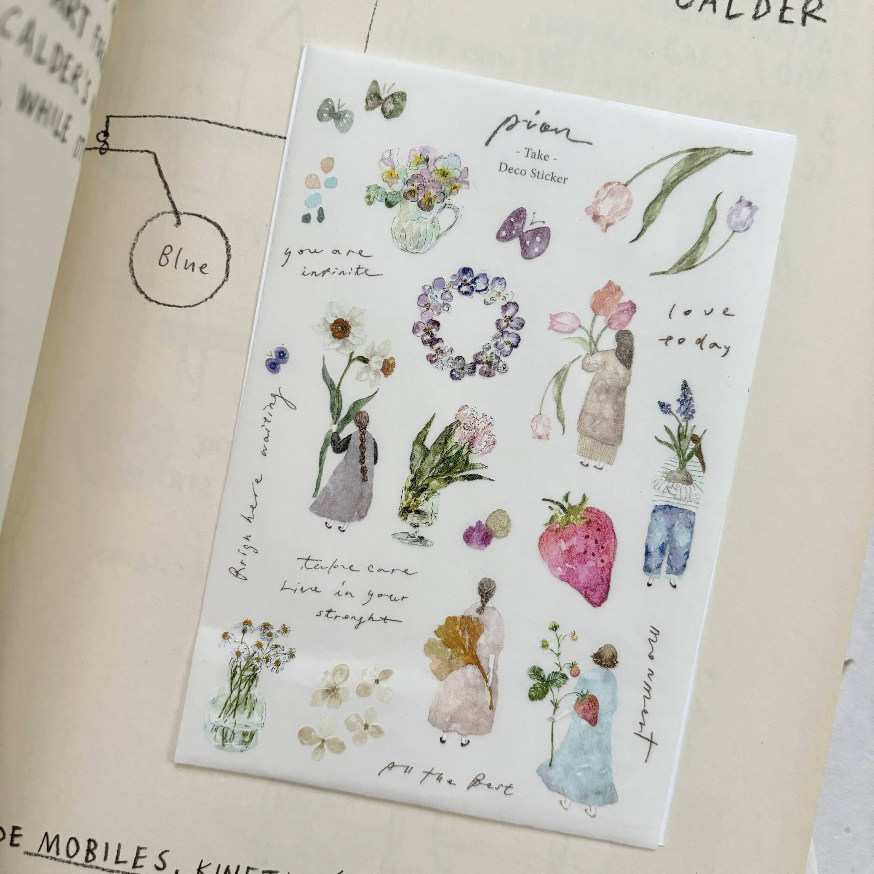 Pion Mini Girl Washi Sticker - Take