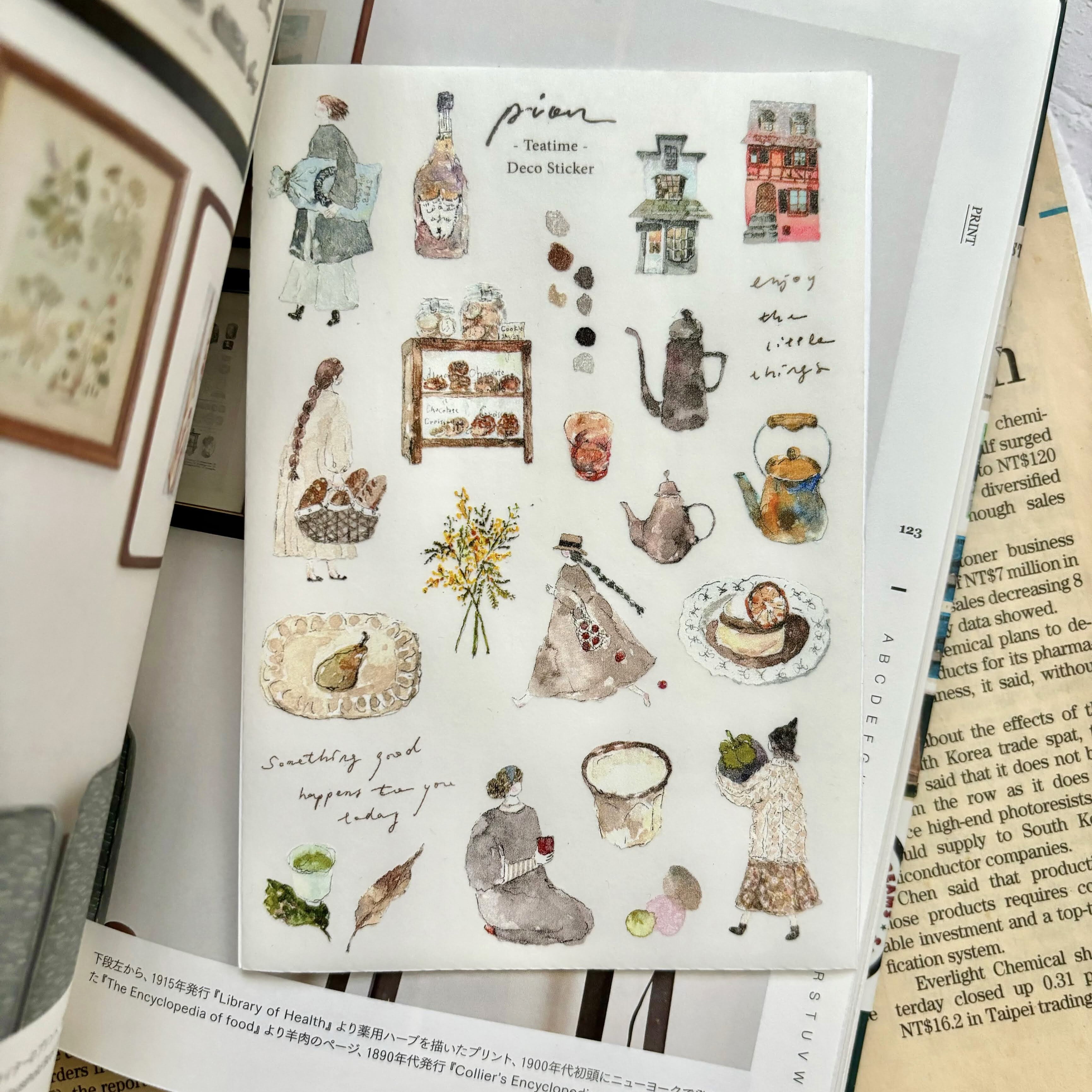 Pion Mini Girl Washi Sticker - Teatime