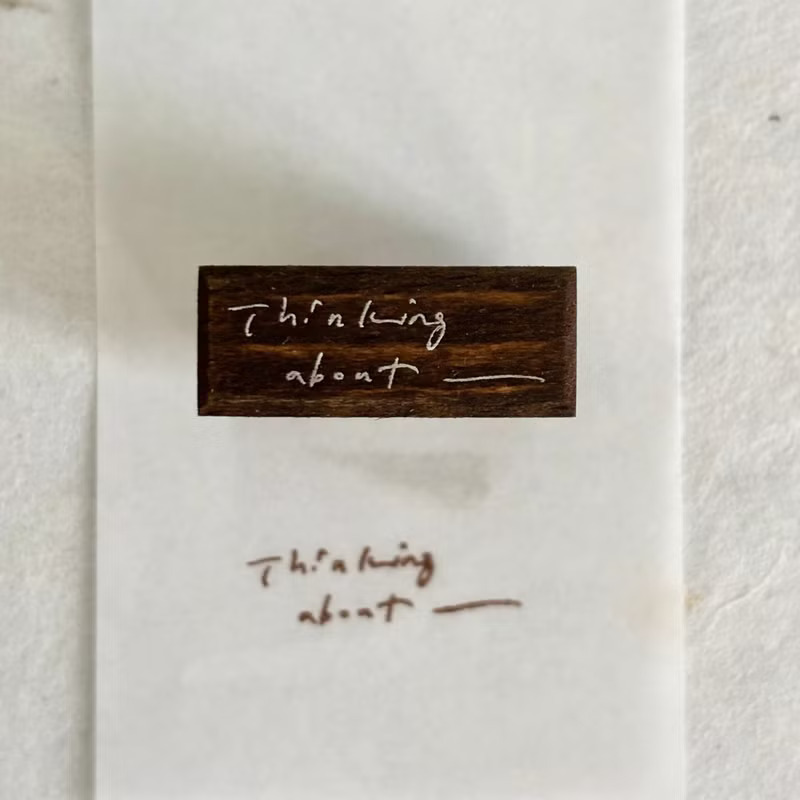 Pion Rubber Stamp - Thinking About