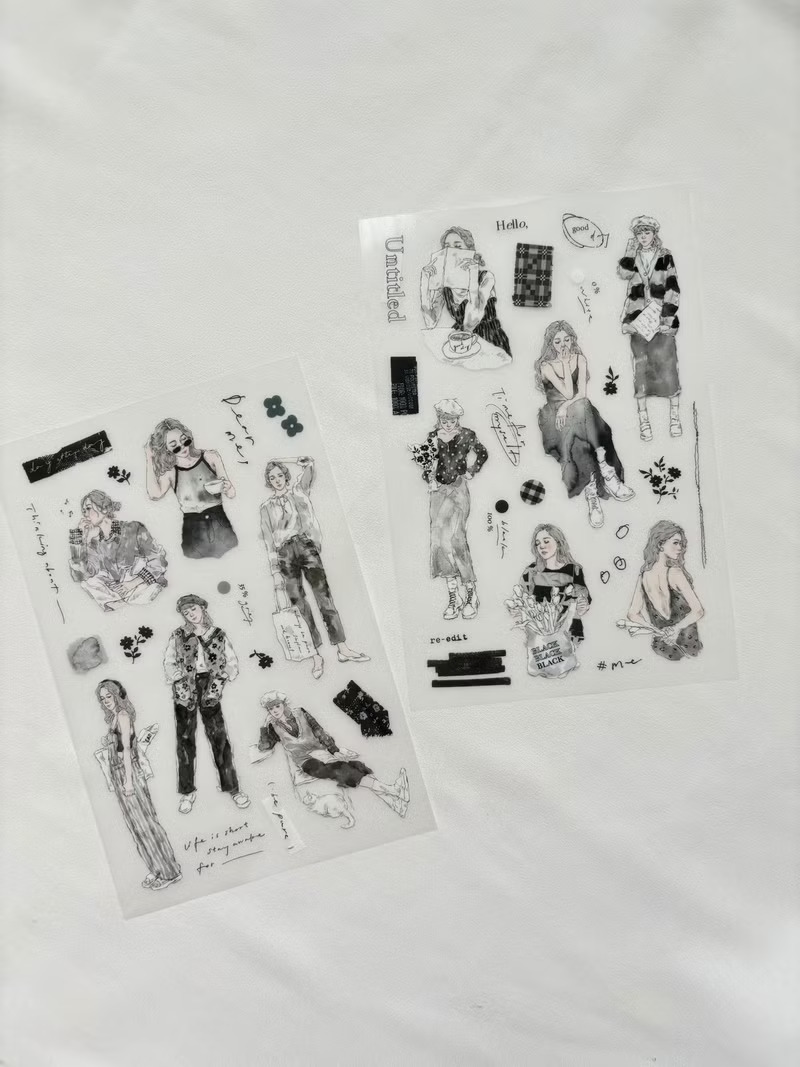 Pion Transfer Sticker Set - Black (2 sheets)