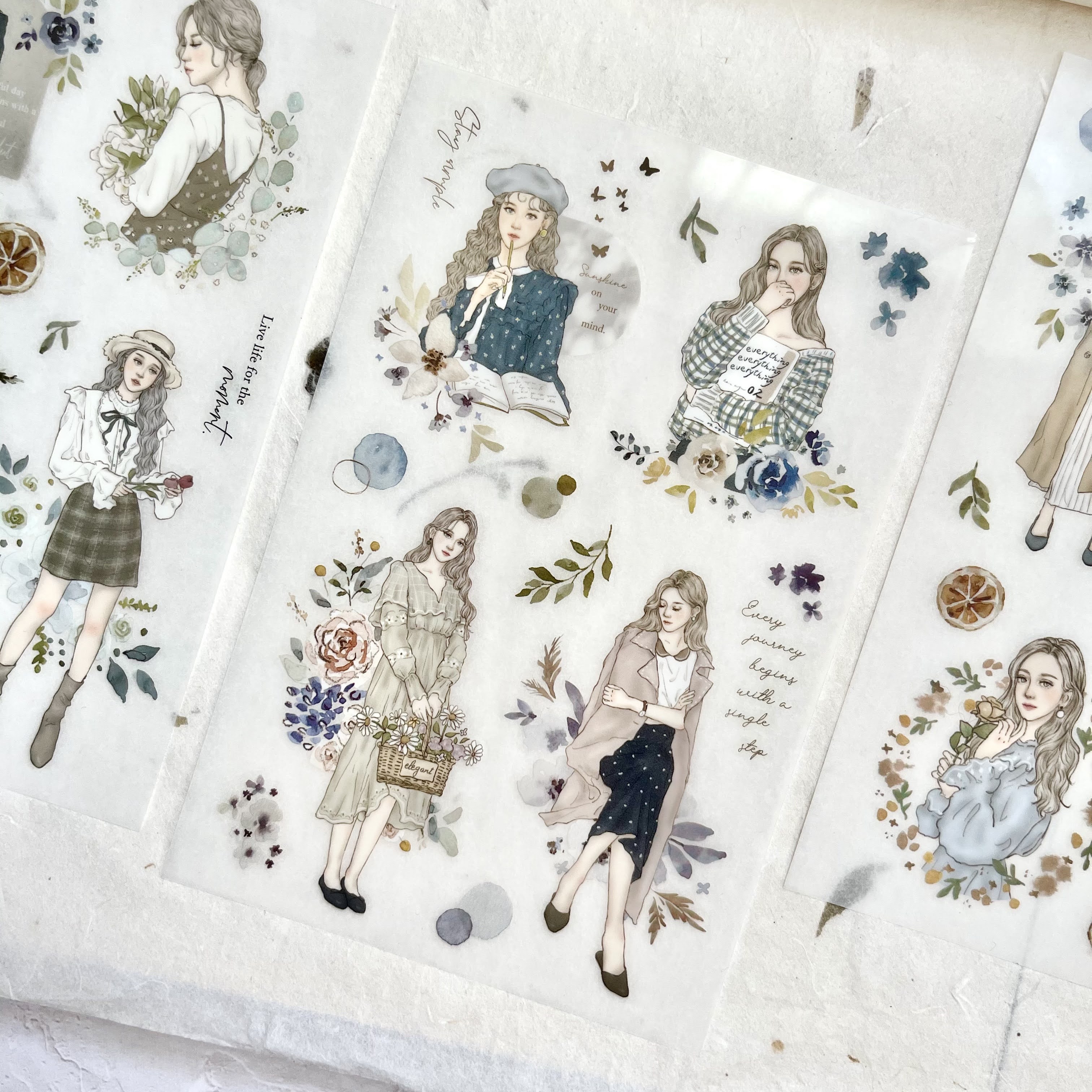 Pion Transfer Sticker Set - Elegant (3 sheets)