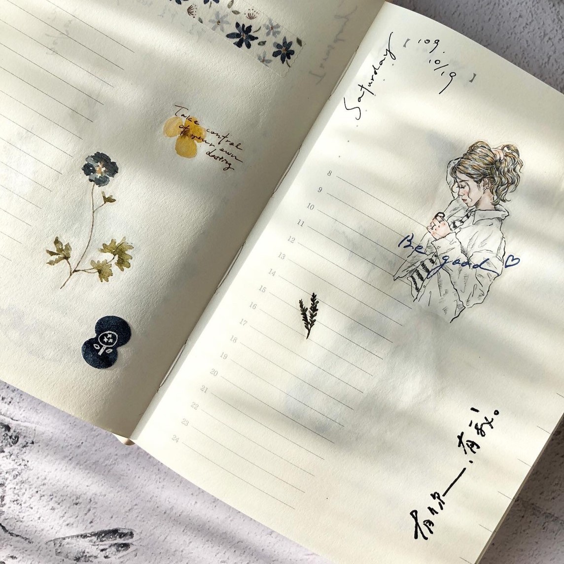 Pion Transfer Sticker Set - Sketch Girl (2 sheets)