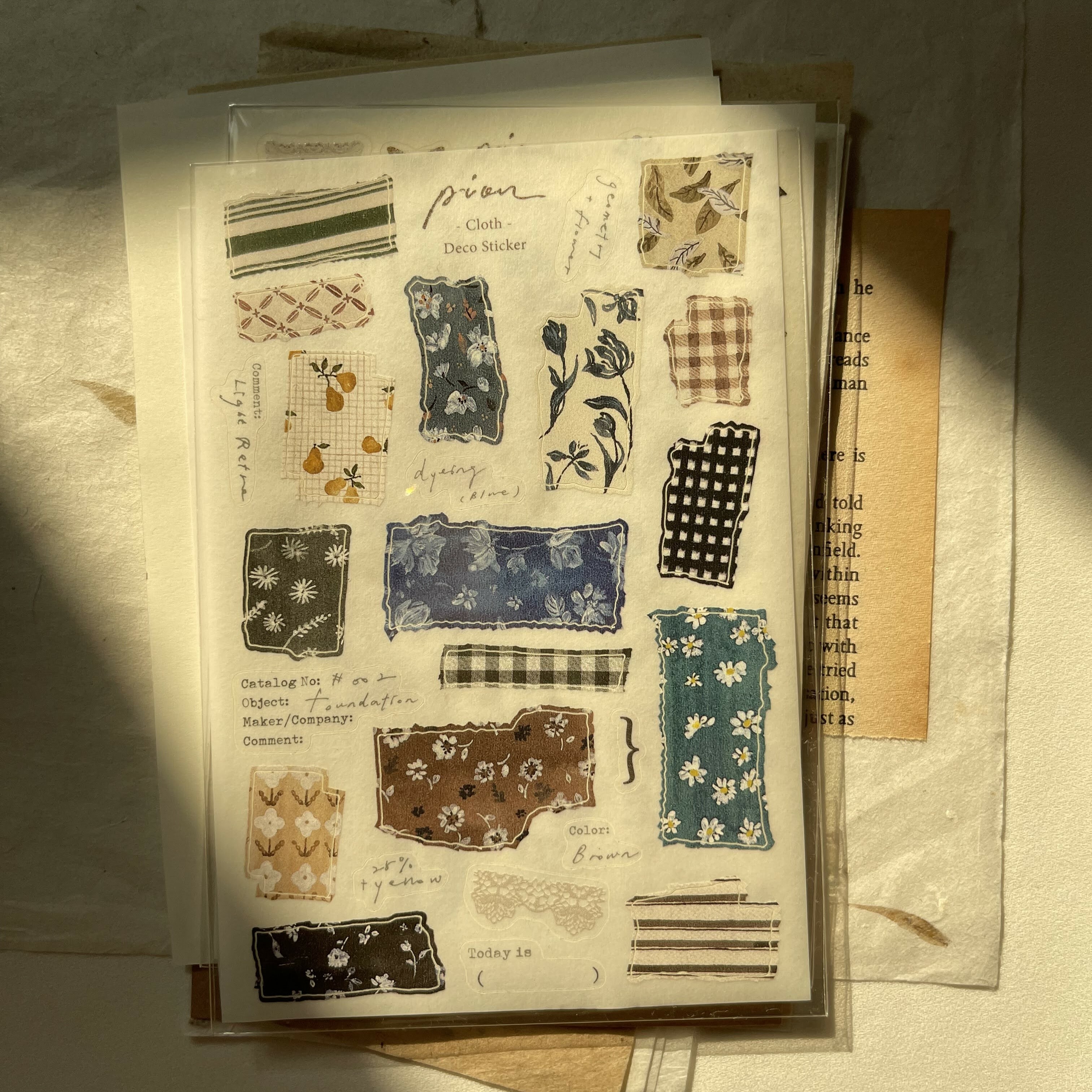 Pion Washi Sticker - Cloth