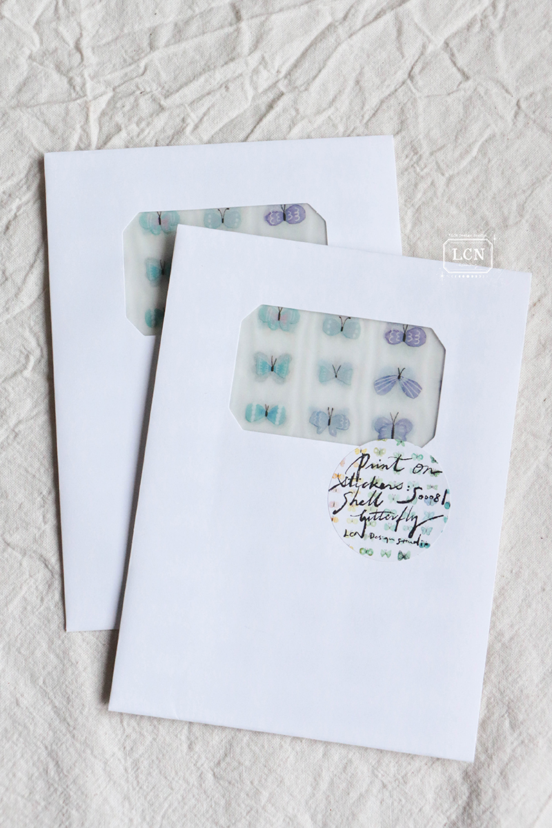 Lin Chia Ning Print-On Sticker Set - Shell Butterfly (4 sheets)