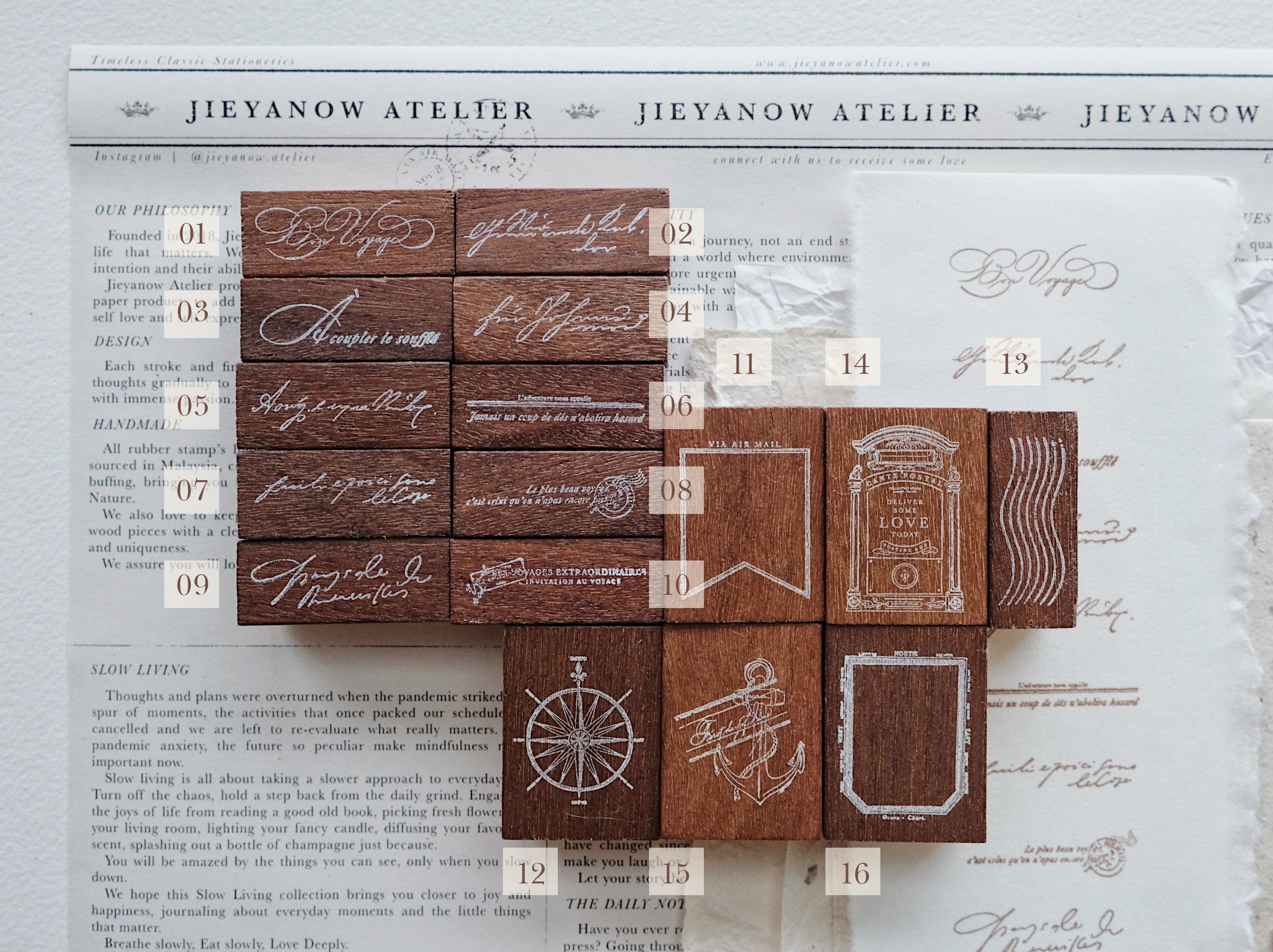 Jieyanow Atelier Rubber Stamp - Bon Voyage!