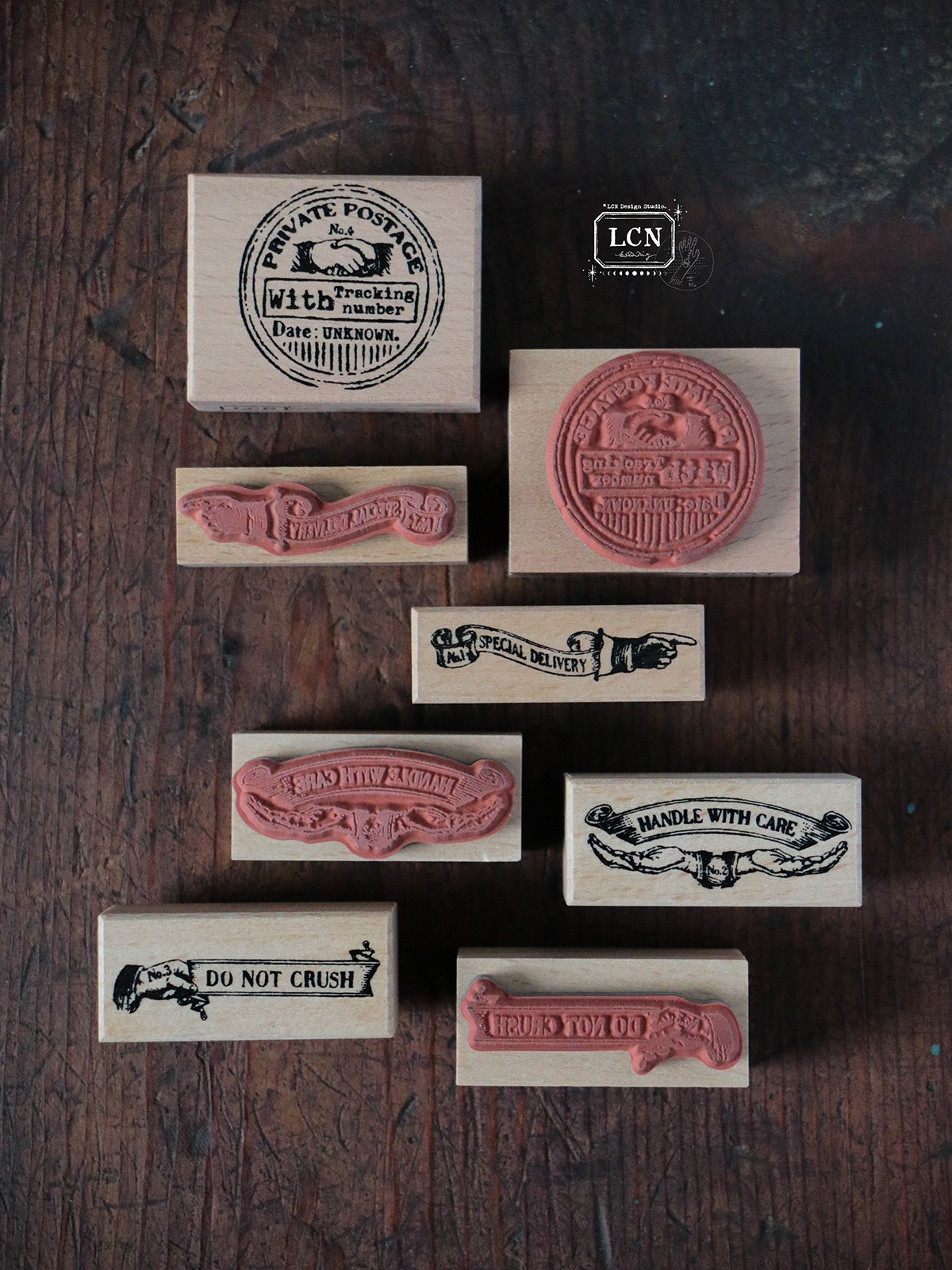 Lin Chia Ning Rubber Stamp Set - Postal Signs 3 (4 options)