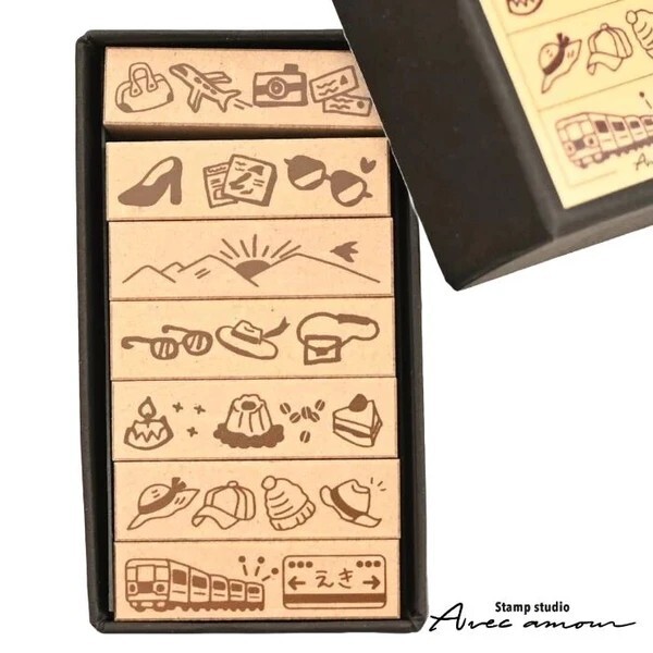 SANBY x Avec Amour Border Stamp Set - Travel