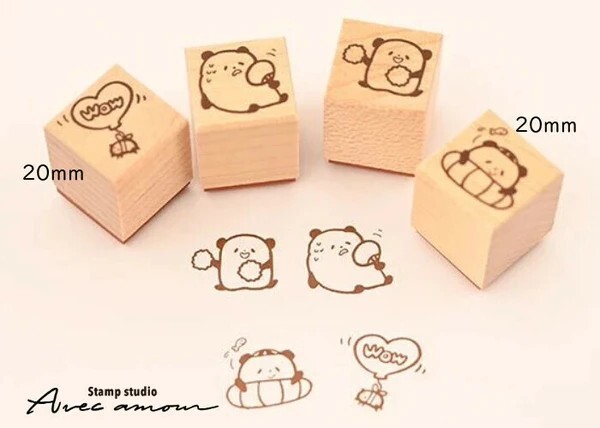 SANBY x Avec Amour Petit Stamp Set - Wow Panda